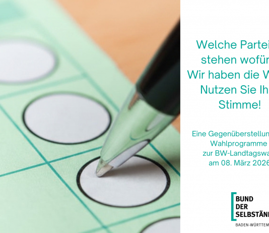 Wirtschaftsrelevanter Blick auf die Wahlprogramme – Synopse zur Landtagswahl 2026