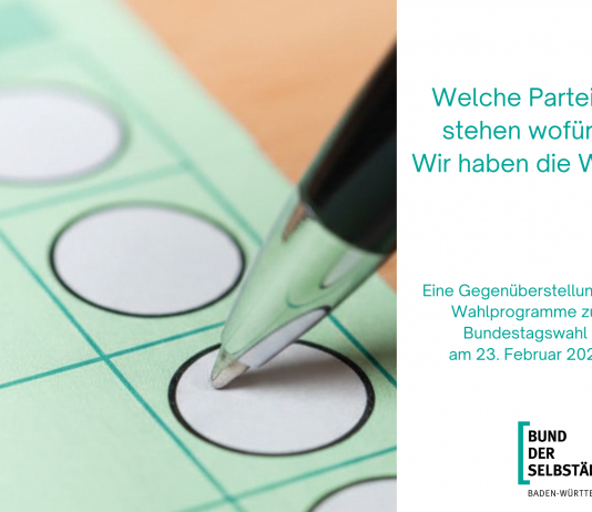 Welche Parteien stehen wofür? Synopse 2025