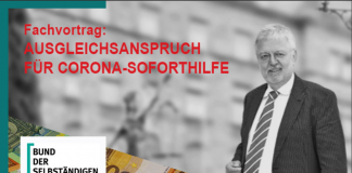 Fachvortrag zum Ausgleichsanspruch für Corona-Soforthilfen / BDS LE