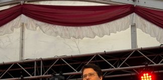 Landesjustizministerin Marion Gentges auf der Schriesheimer Mittelstandskundgebung