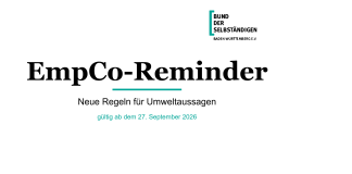 Erinnerung: Ab dem 27. September 2026 gilt die neue EmpCo-Richtlinie