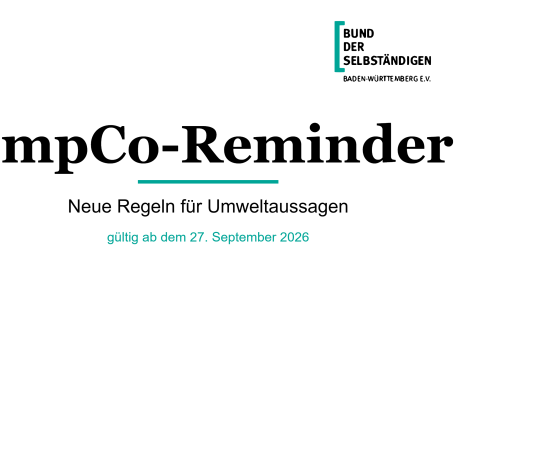 Erinnerung: Ab dem 27. September 2026 gilt die neue EmpCo-Richtlinie